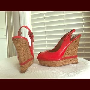 Open toe back sling patent leather sandals